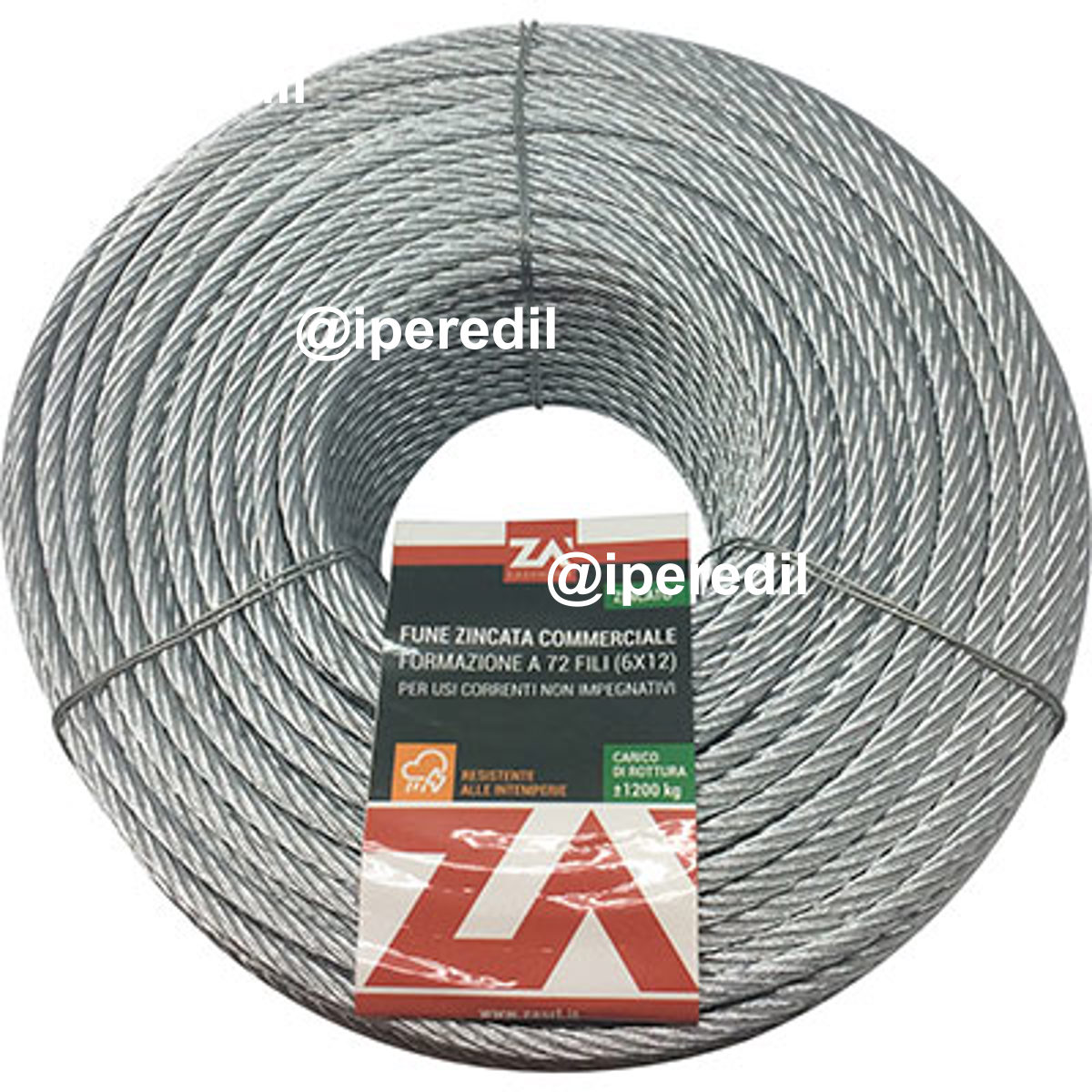 FUNE ANTIGIRO ZINCATA D.MM 5 L.MT 25