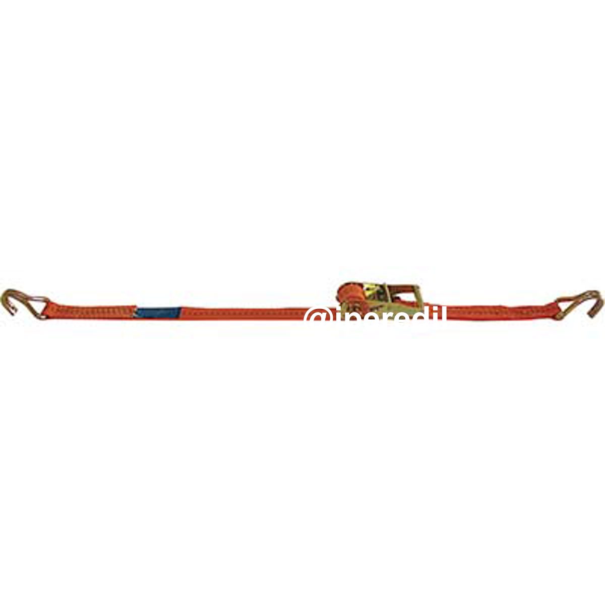 CINGHIA A TRAZIONE 2 UNCINI + CRIC 8181 ROBUR L.MT 6,0 H.MM 35 KG 1000