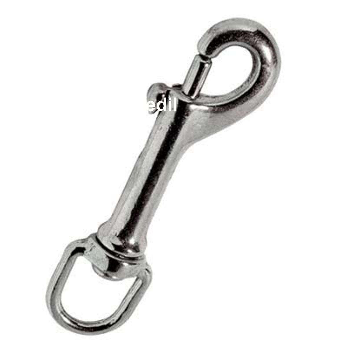 MOSCHETTONE REDINE LUNGO OTTONE NICHELATO KONG + GIRELLO L.MM 77+1/2