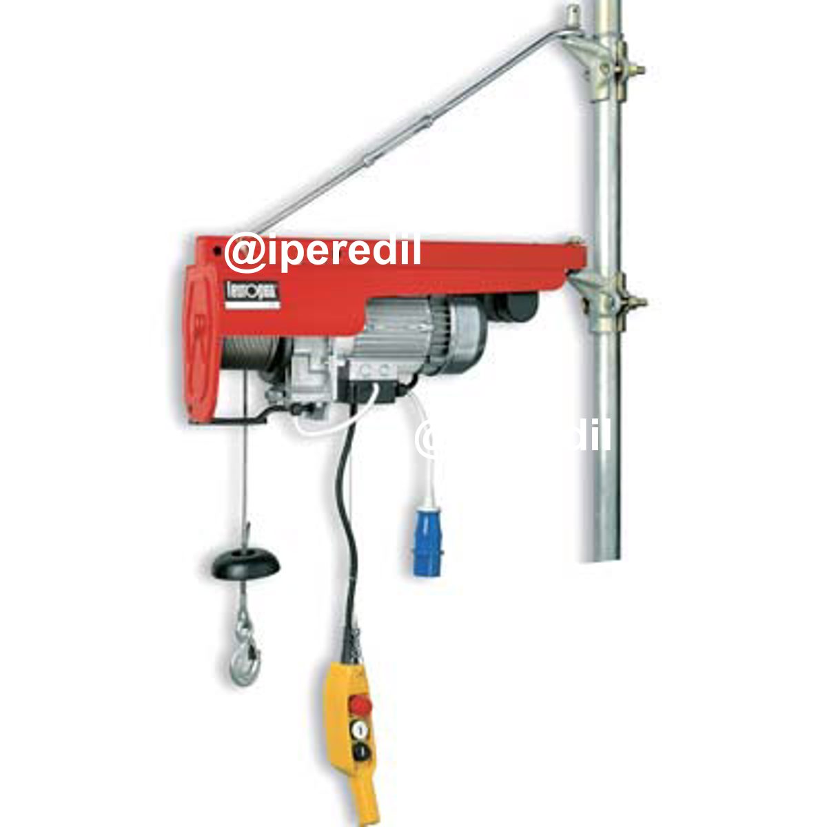 ELETTROCARRUCOLA HE200 EUROPEA TIRO SINGOLO MT 25 KG 200 W 750