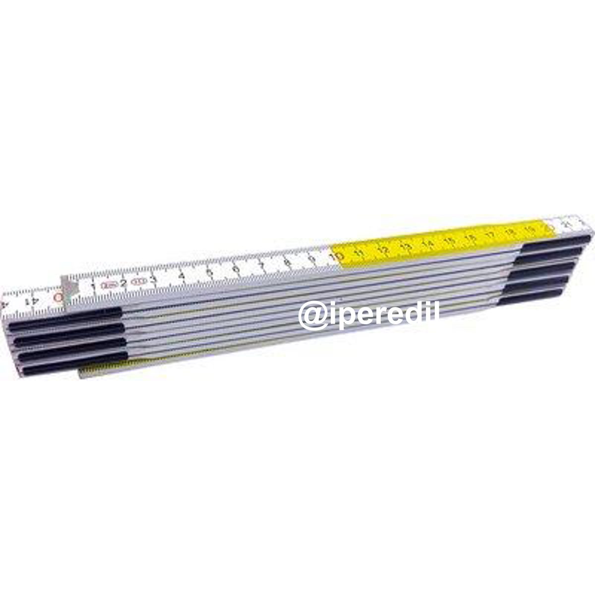 DOPPIOMETRO LEGNO WORKIT BIANCO/GIALLO DECIMETRI ROSSI MT 2 - 07632901