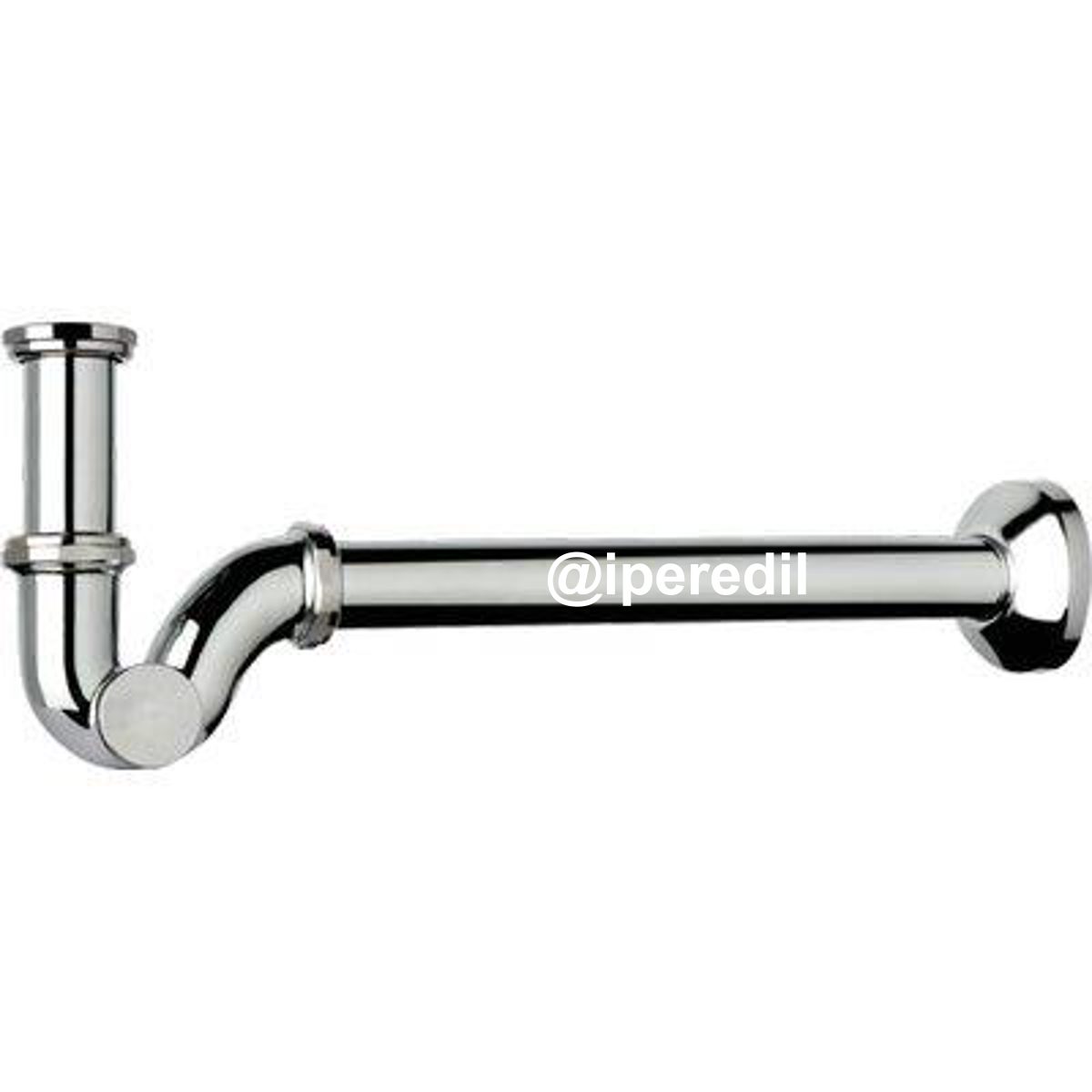 SIFONE CR A P ISPEZIONE LATERALE TEA OTTONE CROMATO 1"1/4 CANNA CM 25