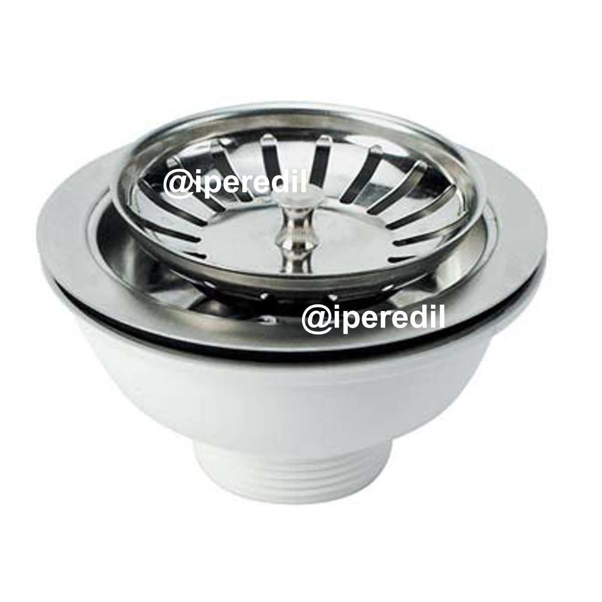 PILETTONE BASKET LAVELLO INOX PP/INOX 1"1/2F + TAPPO GRIGLIA BASKET