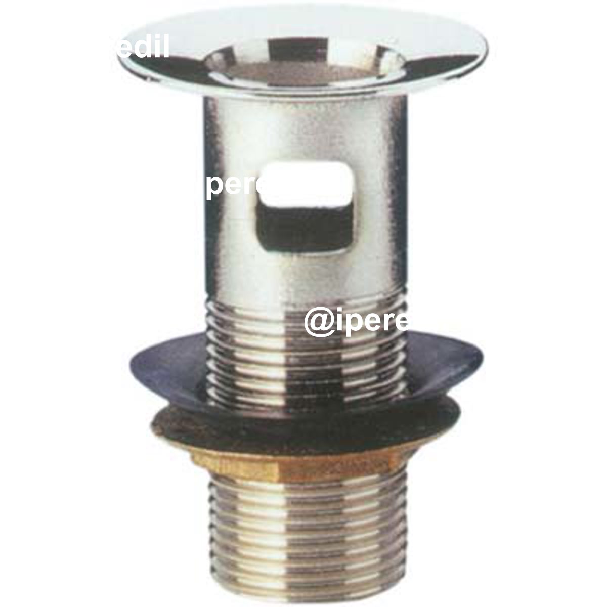 PILETTA SCARICO BIDET + TROPPO PIENO OTTONE CROMATO 1" CF=PZ 2