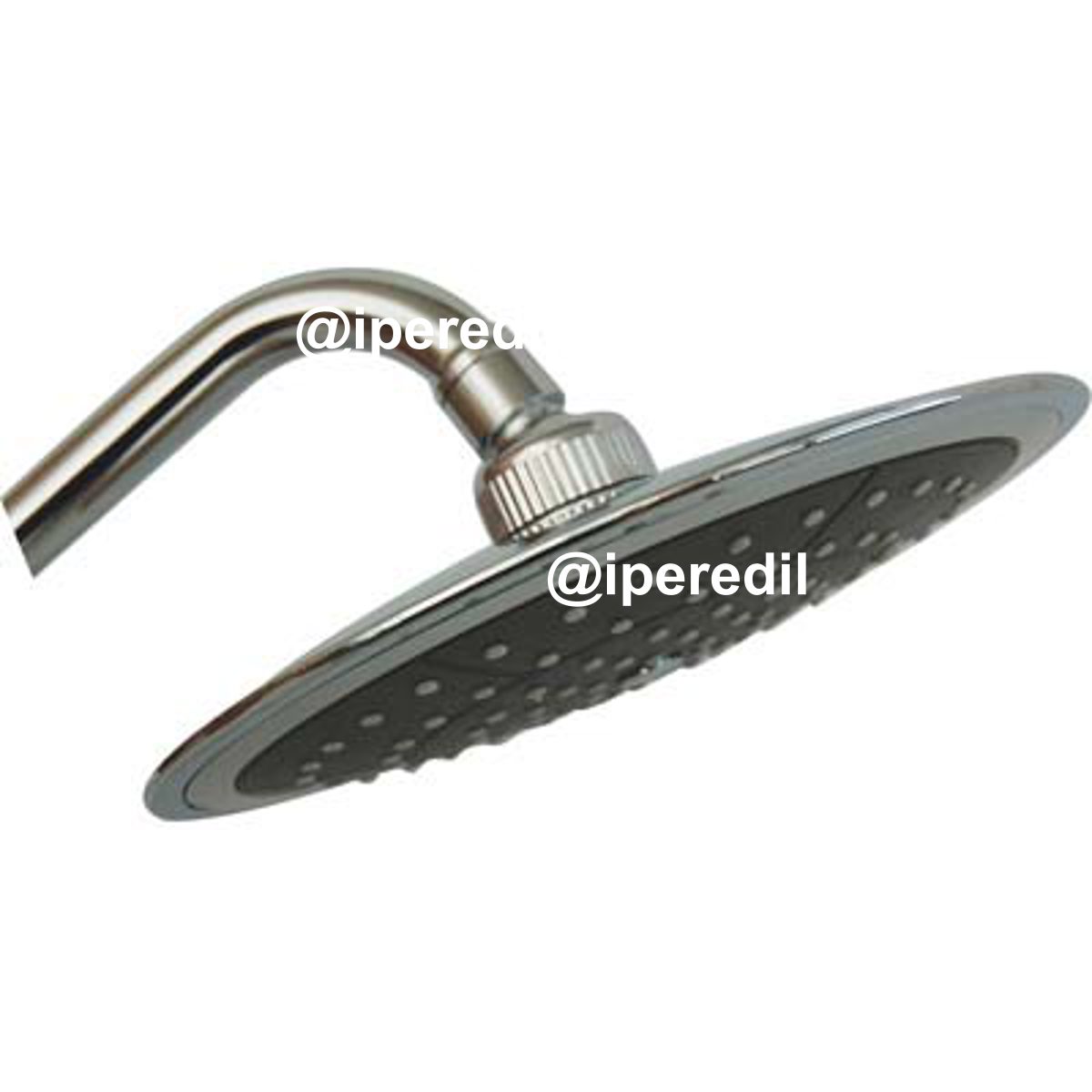 SOFFIONE DOCCIA + SNODO ROUND ABS CROMATO 1/2F MM 200 - 07709221