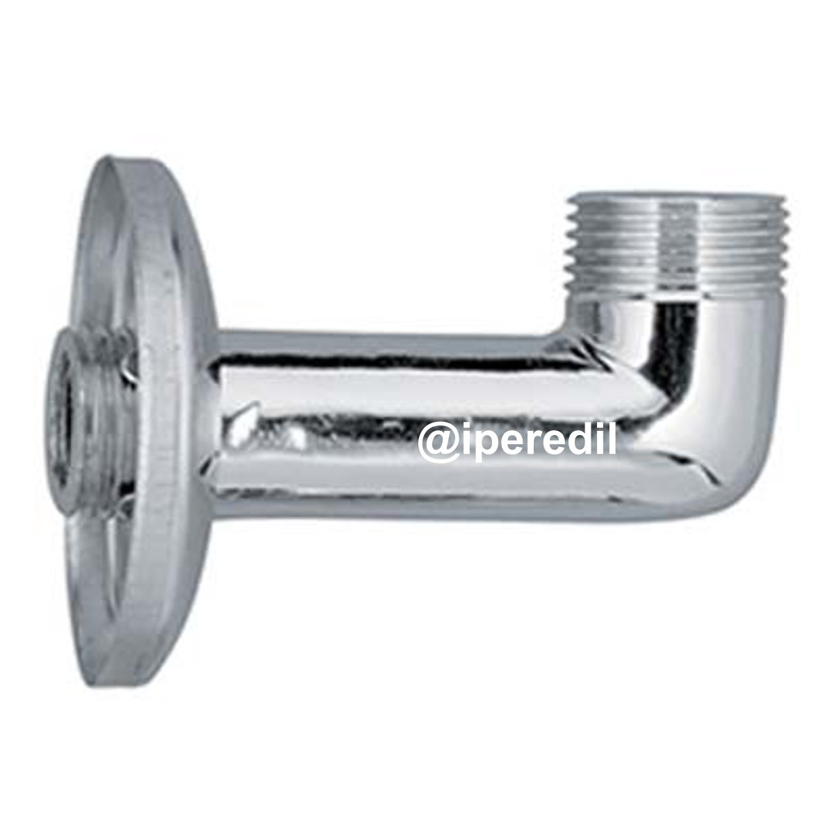 CURVETTA 90° X DOCCETTA OTTONE CROMATO 1/2M - 07709402