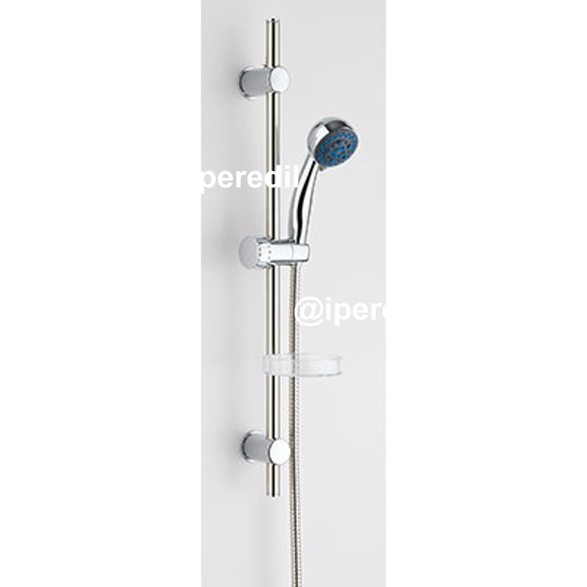 SALISCENDI DOCCETTA 3 GETTI GERANIO EFFE ABS CROMATO TUBO MM 19 + FLEX CM 150 + D.MM 74 - 07709515