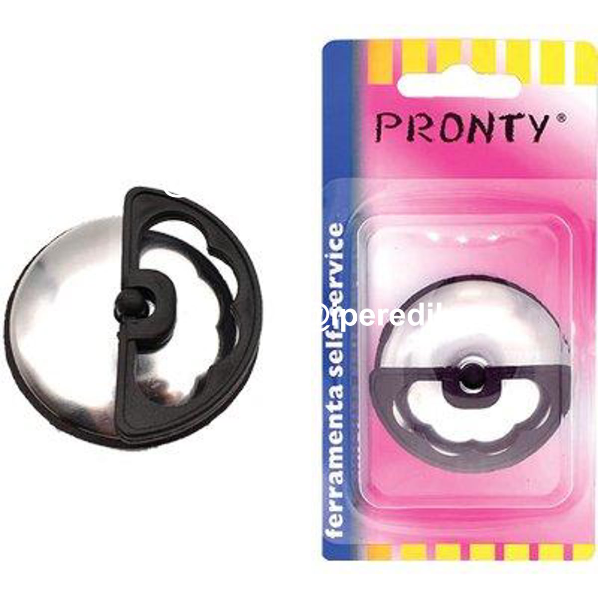 TAPPO PILETTA + MANIGLIA PRONTY PVC/INOX MM 52