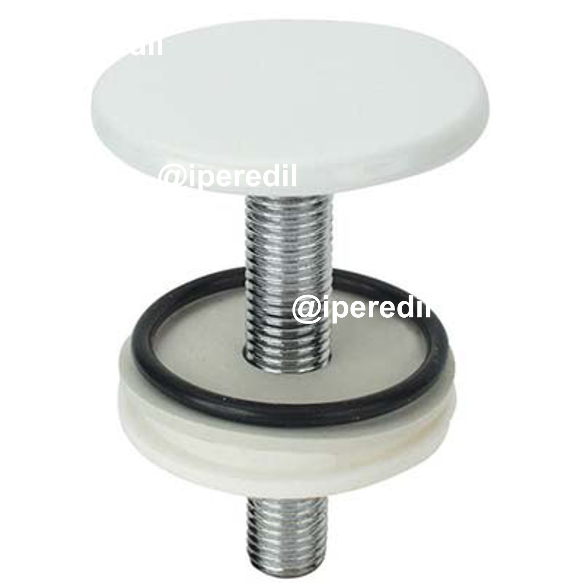 TAPPO COPRIFORO SANITARI OTTONE BIANCO MM 50 CF=PZ 2 - 07710215
