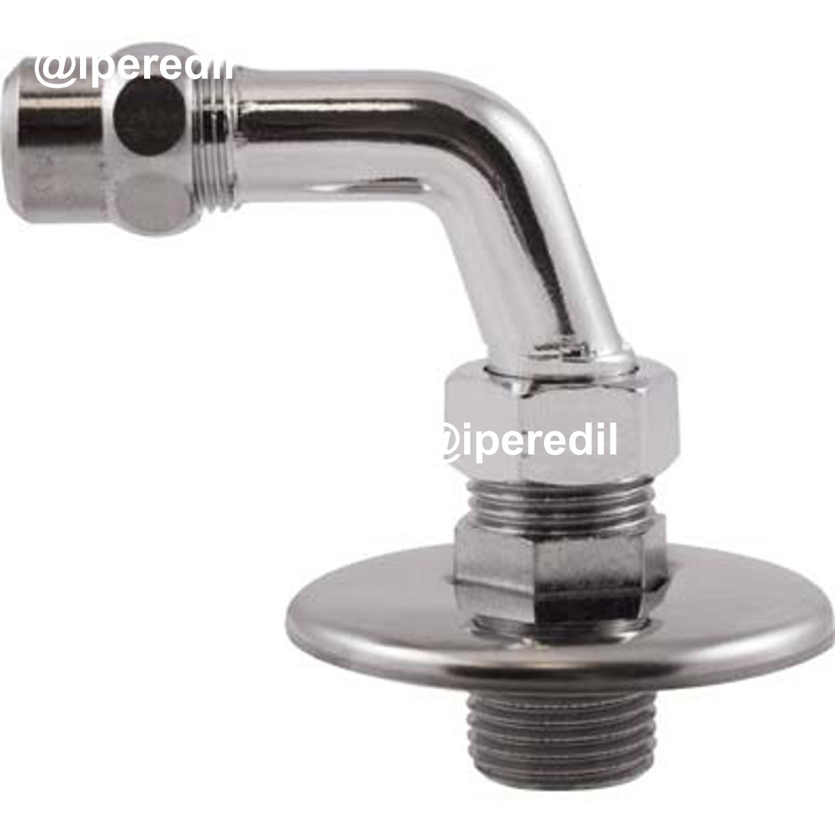 CURVETTA SOTTOLAVABO OTTONE CROMATO 1/2XMM 10 + ROSETTA - 07744510