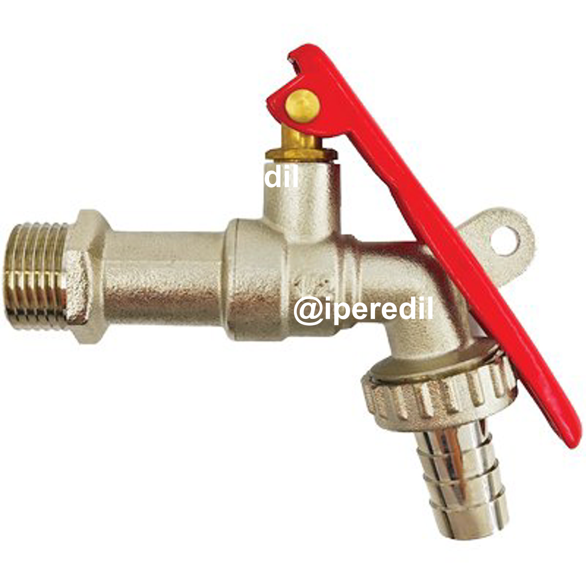 RUBINETTO A SFERA PORTALUCCHETTO STARS OTTONE NICHELATO 1/2X3/4 - 07744643