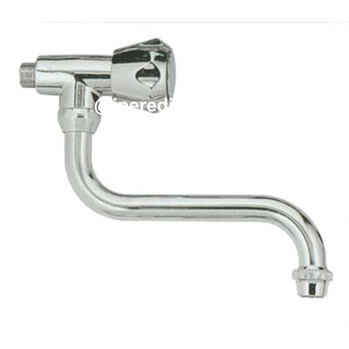 RUBINETTO A VITE LAVELLO A PARETE OTTONE CROMATO 1/2M