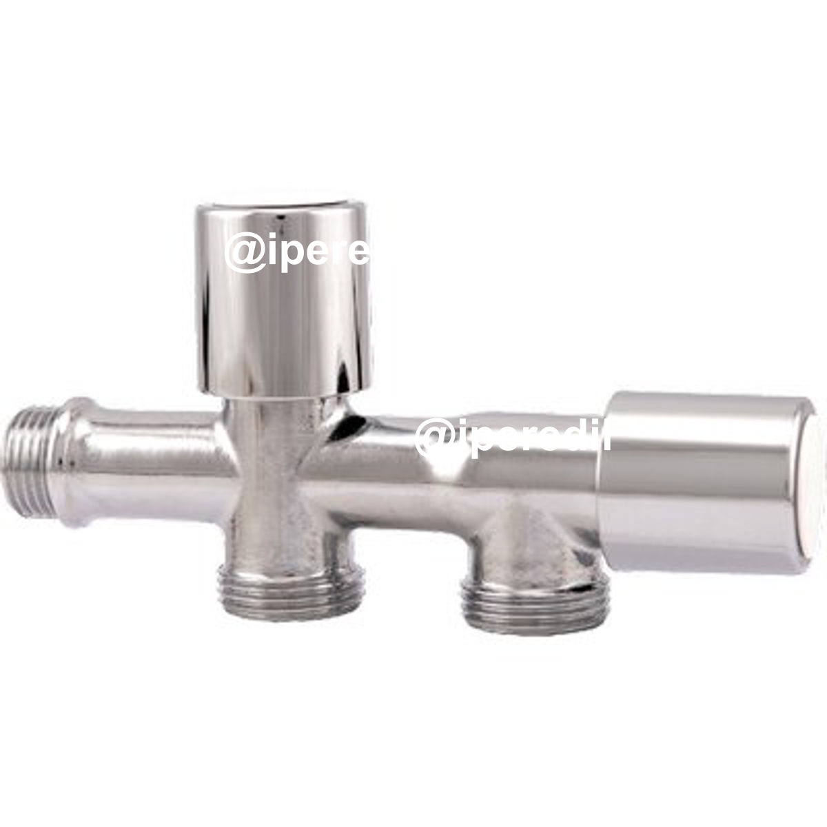 DOPPIO RUBINETTO A VITE X LAVATRICE 240 ITAP OTTONE CROMATO 1/2MX3/4M - 07745231