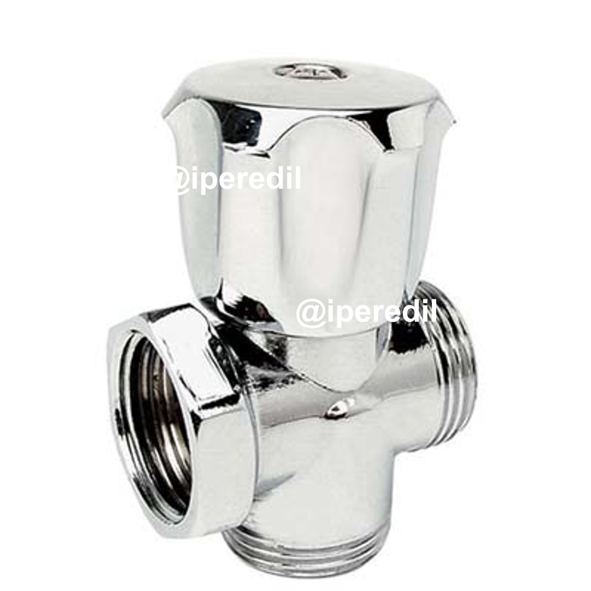 RUBINETTO A VITE 3 VIE X LAVATRICE 255 ITAP OTTONE CROMATO 1/2MX3/4M - 07745251