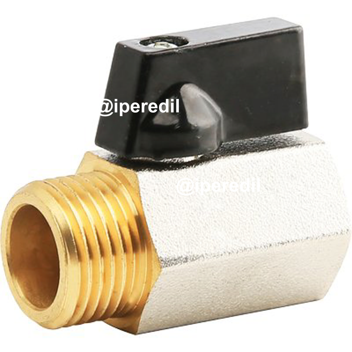 VALVOLA MINI A SFERA X SCALDACQUA WORKIT OTTONE CROMATO 1/2MF