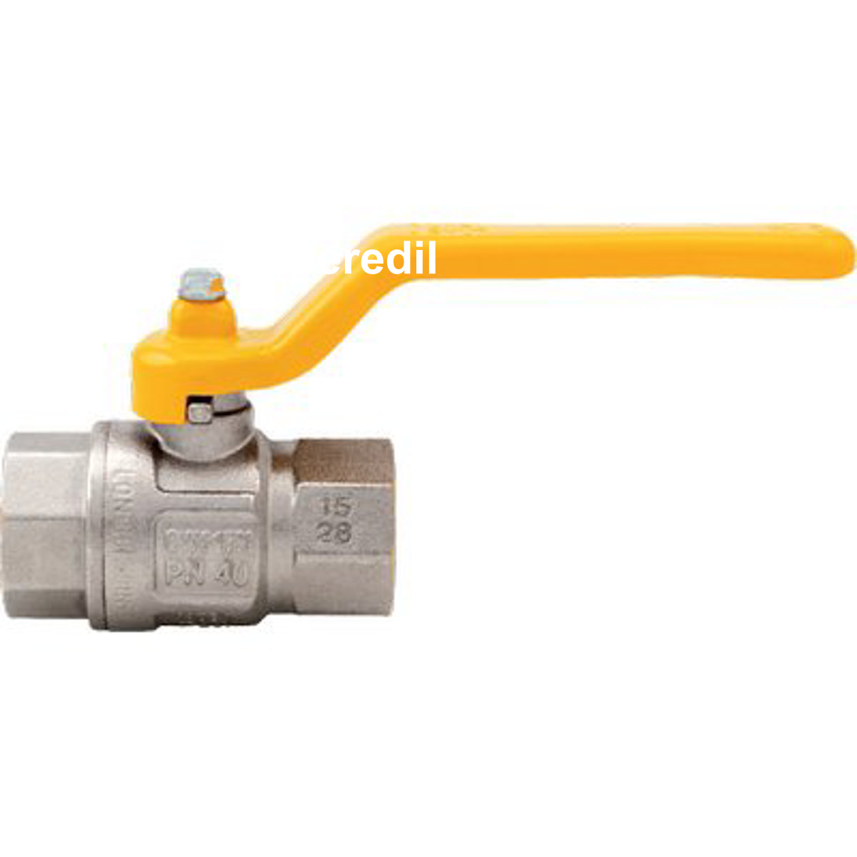 VALVOLA SFERA GAS + LEVA FF LONDON 066 ITAP OTTONE NICHELATO 1/2F