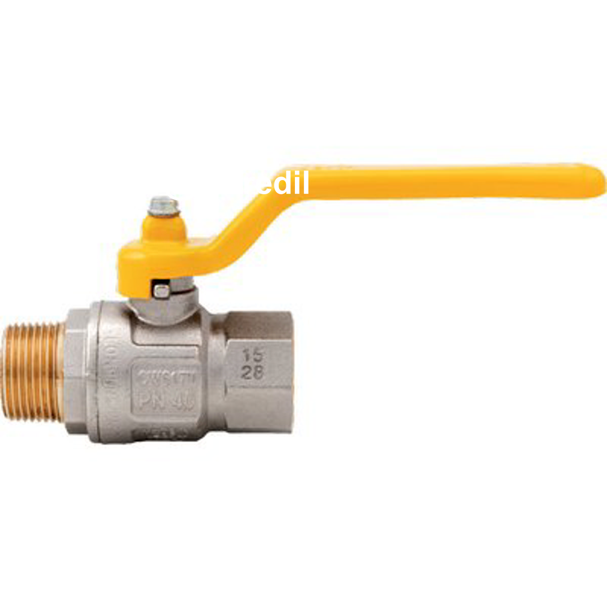 VALVOLA SFERA GAS + LEVA MF LONDON 067 ITAP OTTONE NICHELATO 1"MF