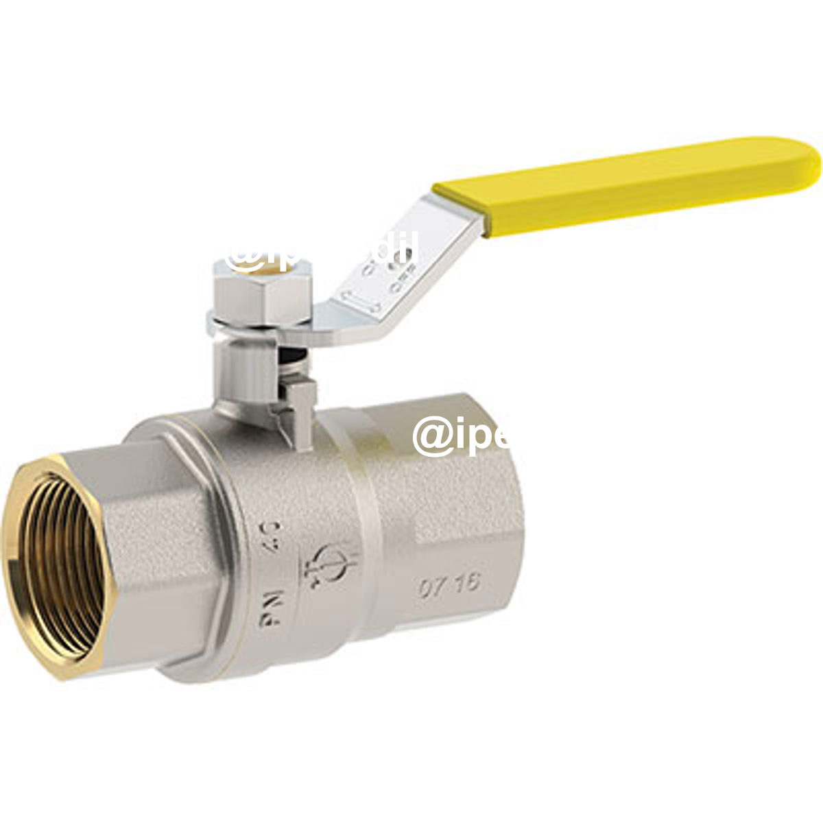 VALVOLA SFERA GAS + LEVA FF FUTURGAS FIV OTTONE NICHELATO 1/2F