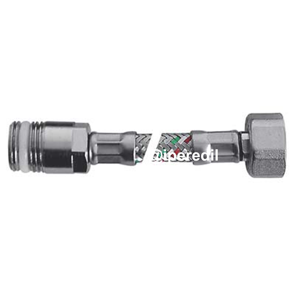 FLESSIBILE FLEXCORE MF PROLUNGATO RIDOTTO PARIGI INOX 304/PE-RT + GUARNIZIONE 1/2MX3/8F CM 50 - 07765055