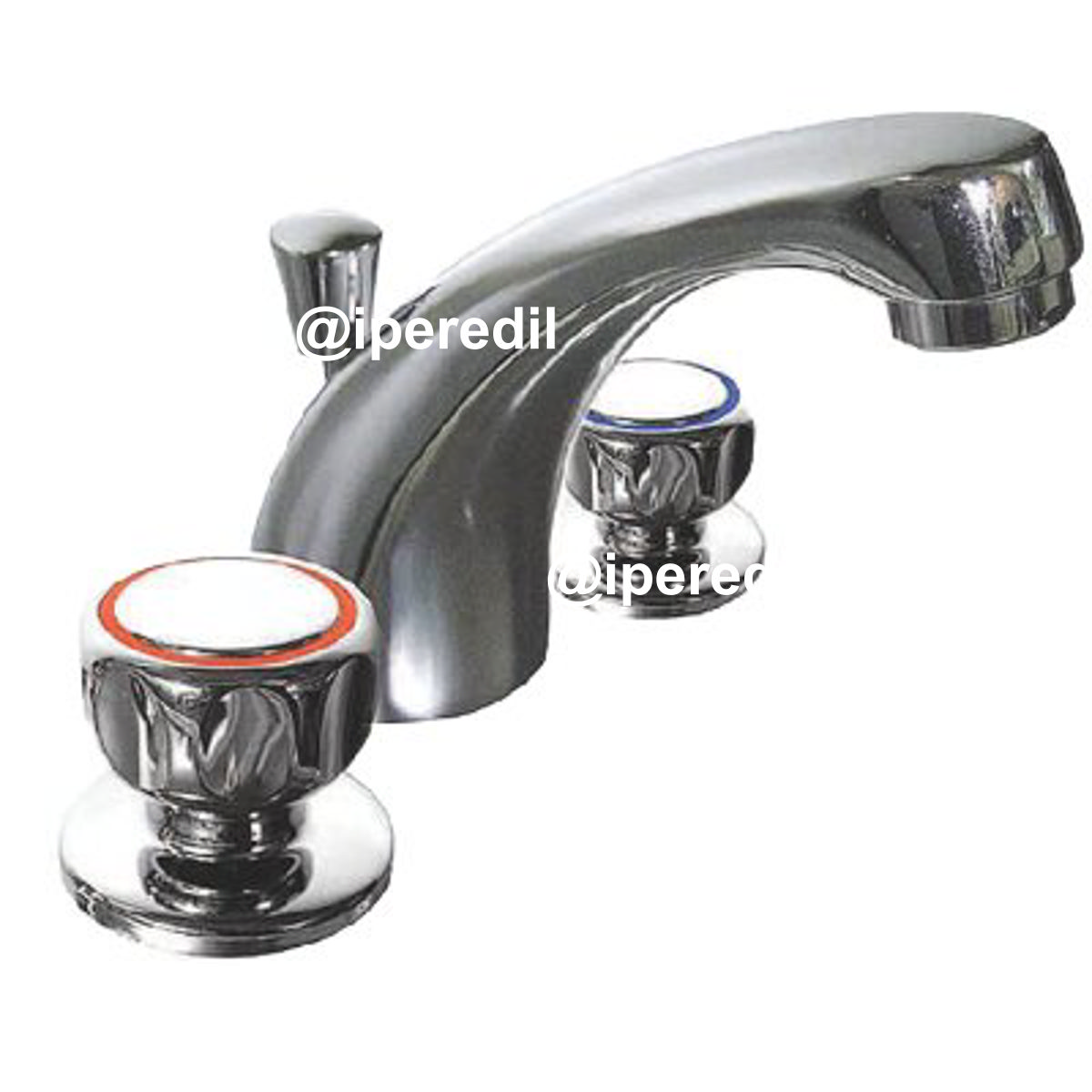BATTERIA LAVABO STELLA OTTONE CROMATO + PILETTA 1"1/4 - 07780028