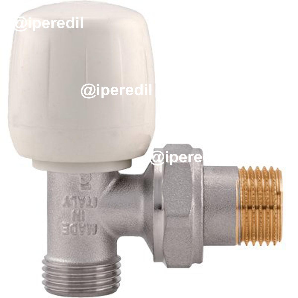 VALVOLA A SQUADRO X RADIATORE 395 ITAP OTTONE NICHELATO 3/8M