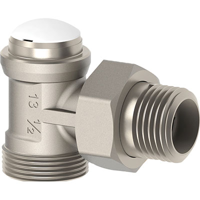 DETENTORE A SQUADRO X RADIATORE GHIBLI FIV OTTONE NICHELATO 1/2M