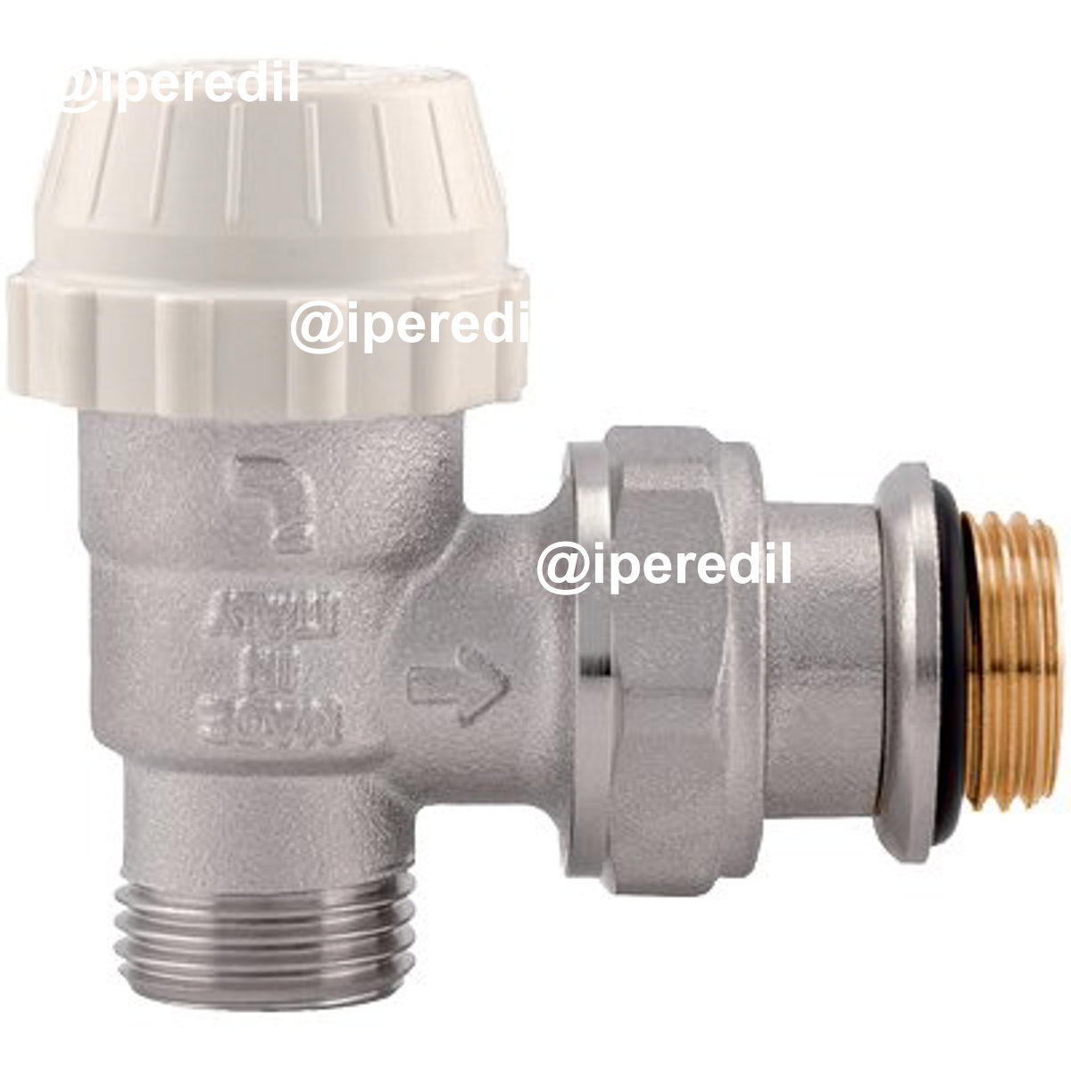 VALVOLA A SQUADRO X RADIATORE TERMOSTAB 995C ITAP OTTONE NICHELATO 3/8M