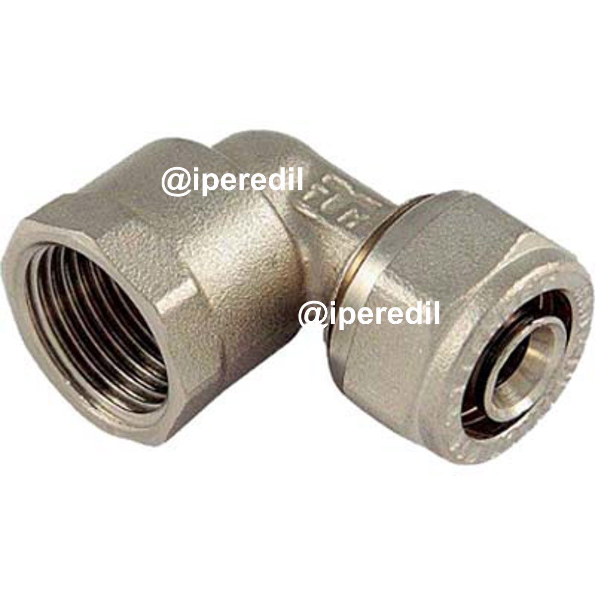 GOMITO MULTISTRATO FILETTO FEMMINA BAMPI OTTONE MM 16X1/2F