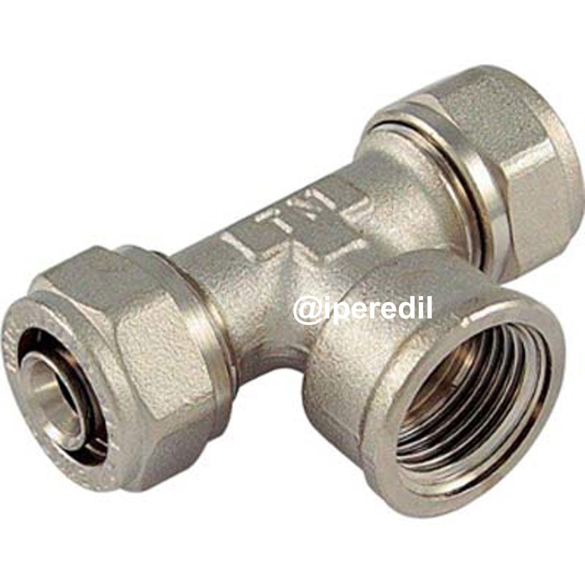 TEE MULTISTRATO FILETTO FEMMINA BAMPI OTTONE MM 16X1/2