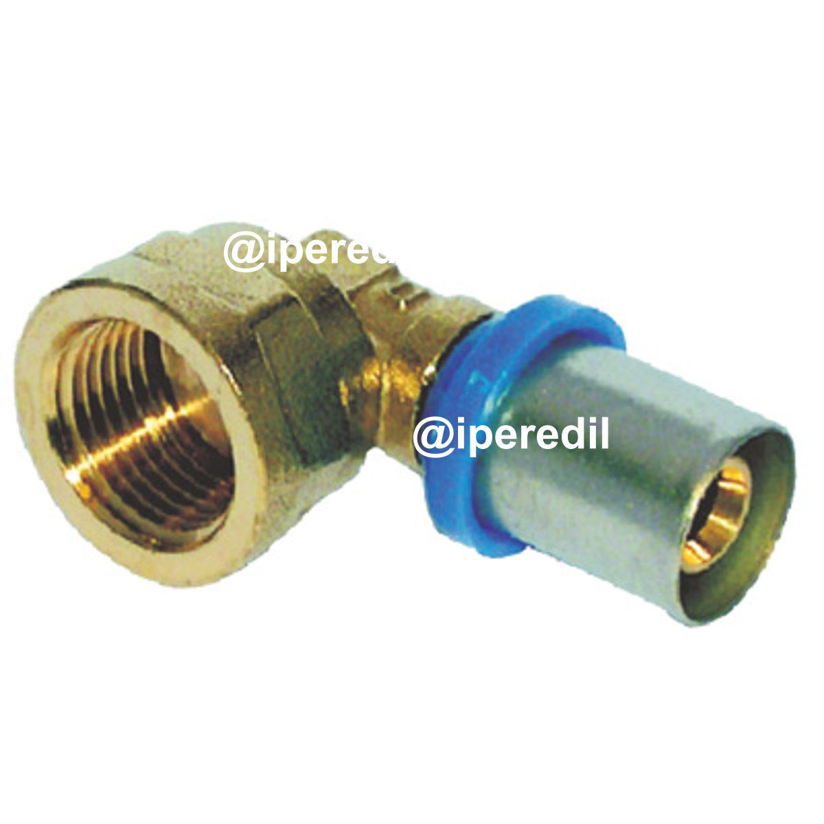 GOMITO MULTISTRATO PRESSARE FIL FEMMINA BAMPI OTTONE MM 20X3/4F