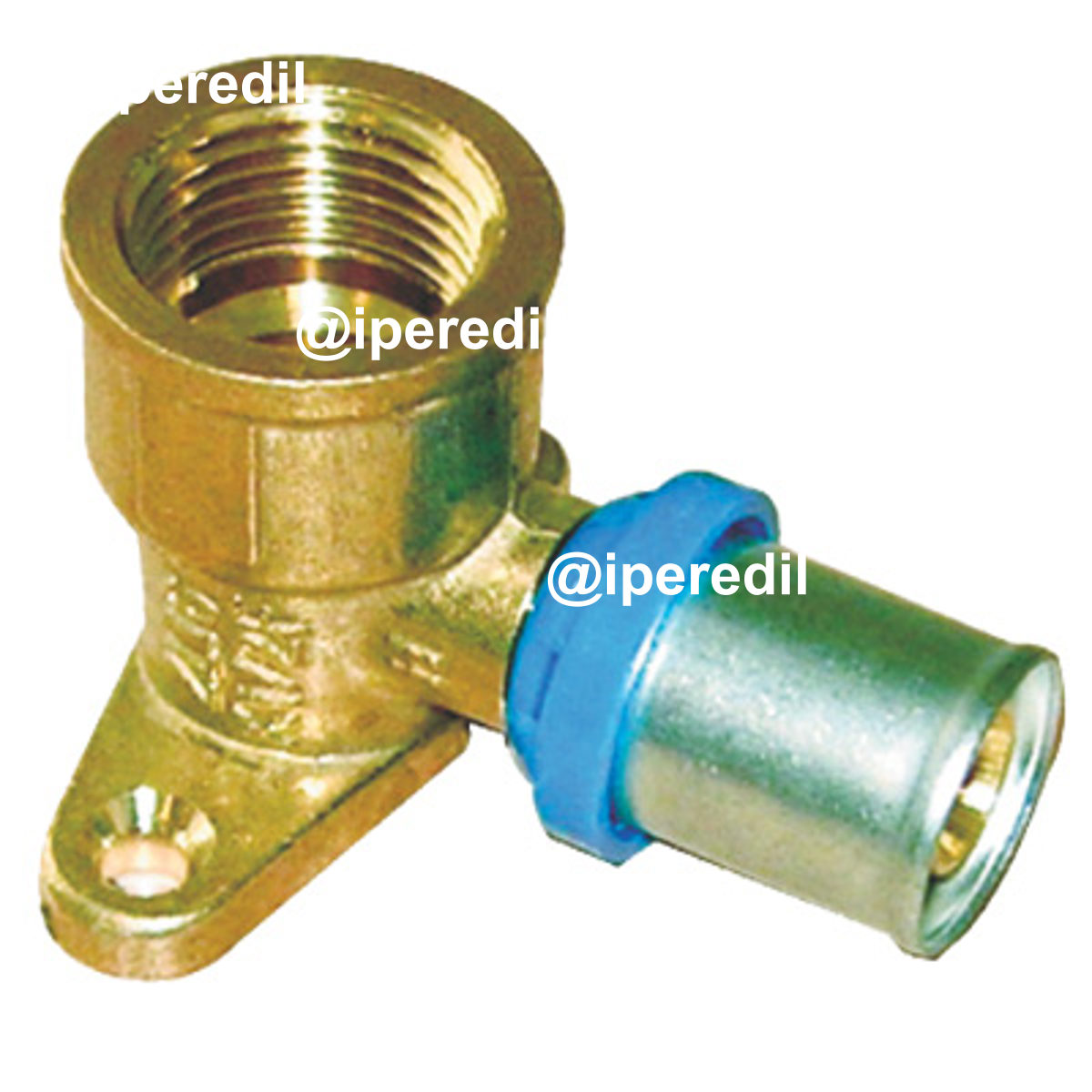 GOMITO MULTISTRATO PRESSARE FIL FEMM+STAFFA BAMPI OTTONE MM 20X1/2F