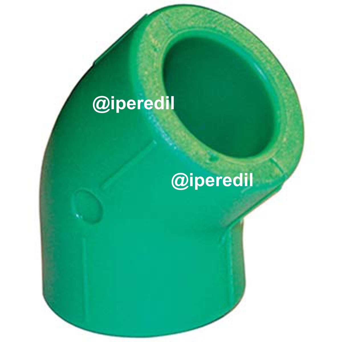 GOMITO PPR A SALDARE 45° VERDE MM 25 - 07801014
