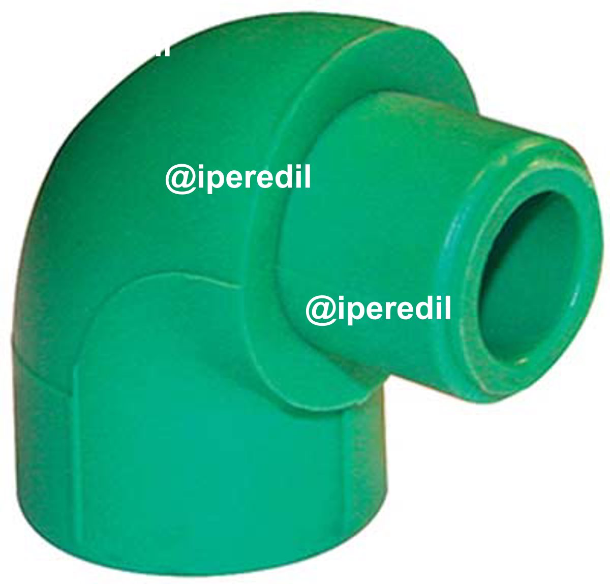 GOMITO PPR A SALDARE MF 90° VERDE MM 25 - 07801026