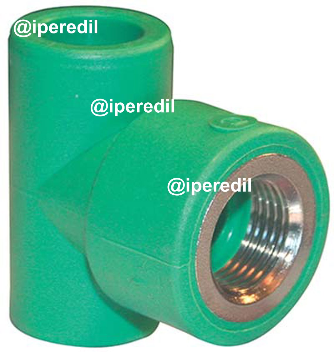 TEE PPR A SALDARE FILETTO FEMMINA VERDE MM 20X1/2FX20 - 07801088