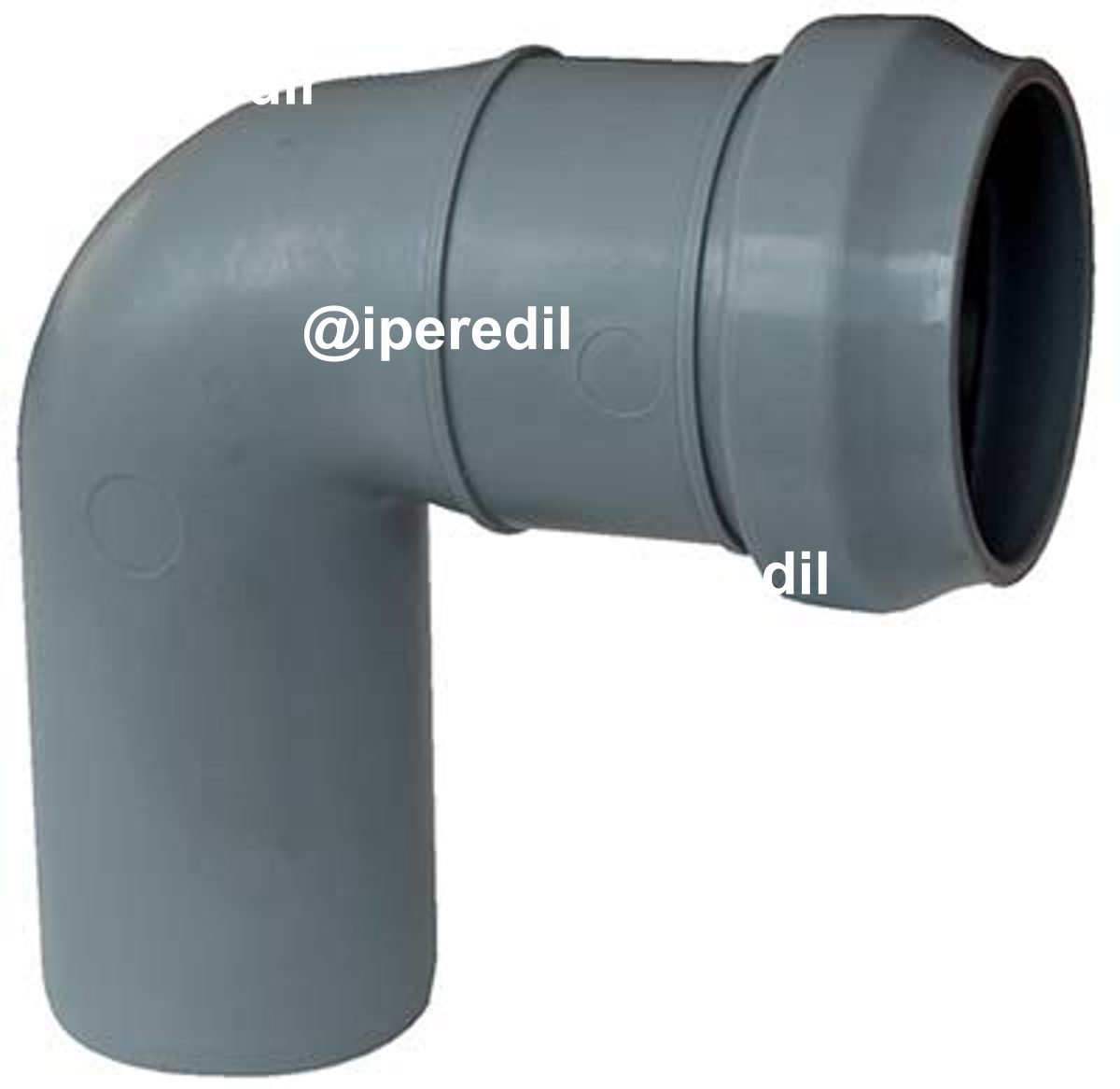 CURVA SCARICO IDRICO AD INNESTO PP GRIGIO MM 90 67°