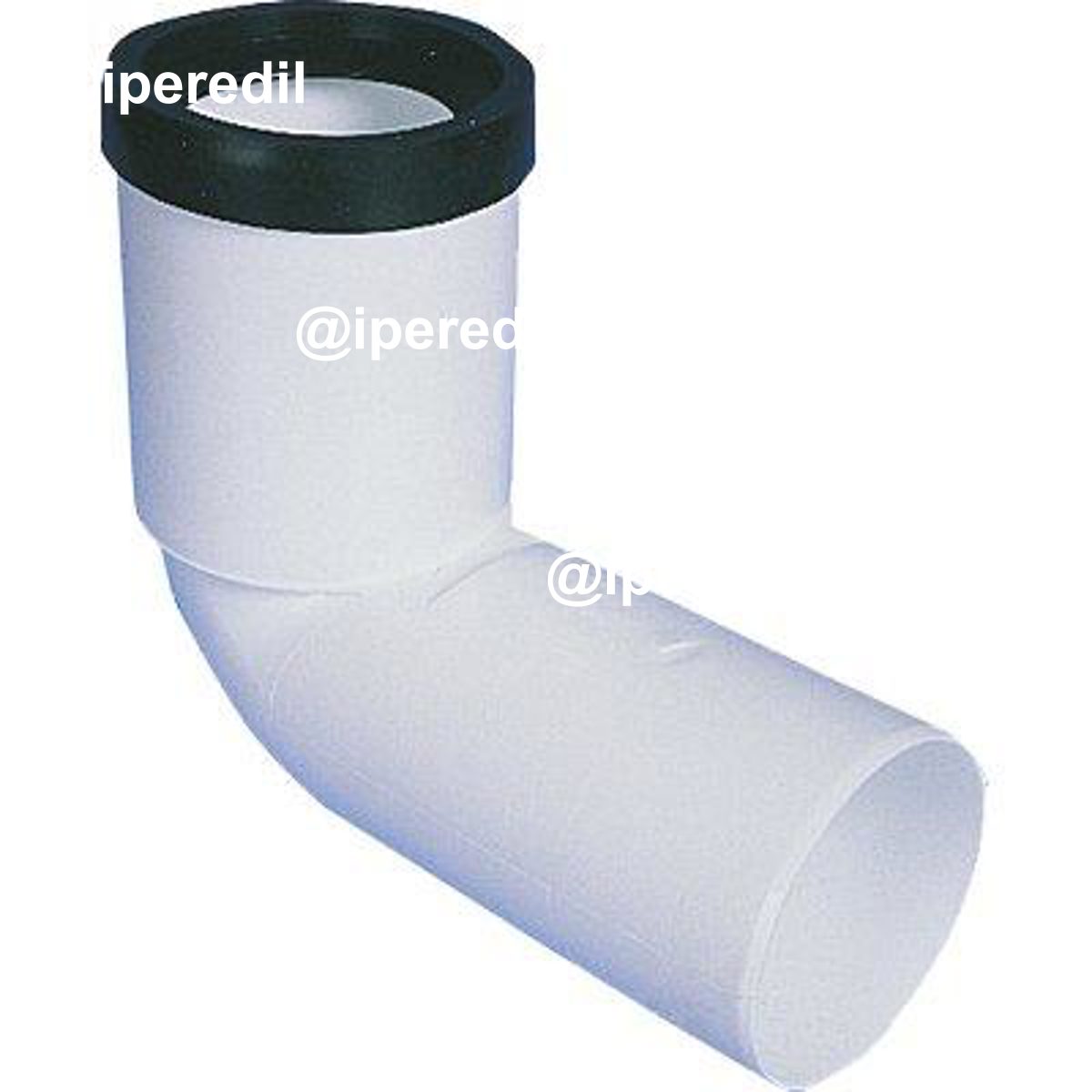 CURVA WC PROLUNGATA SCARICO IDRICO AD INNESTO PP BIANCO MM 90
