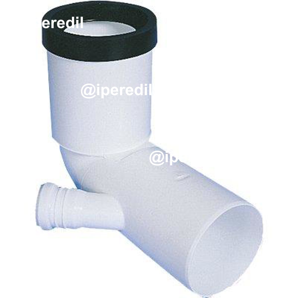 CURVA WC PROLUNGATA + 1 ATTACCO SCARICO IDRICO PP BIANCO MM 90X40