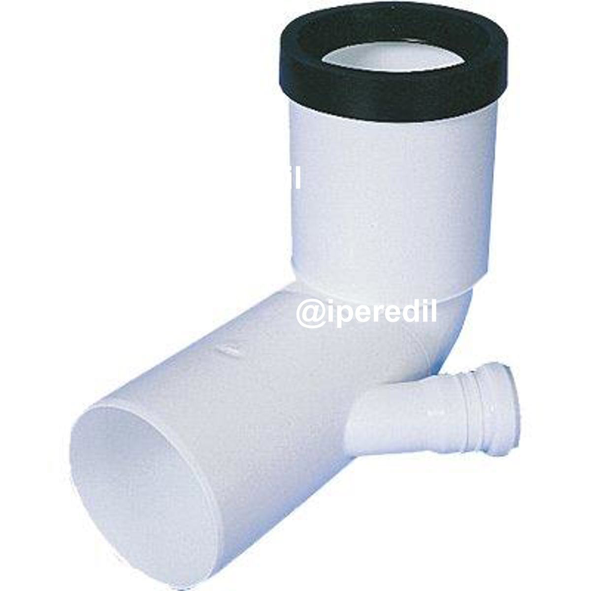 CURVA WC PROLUNGATA + 1 ATTACCO SCARICO IDRICO PP BIANCO MM 90X40