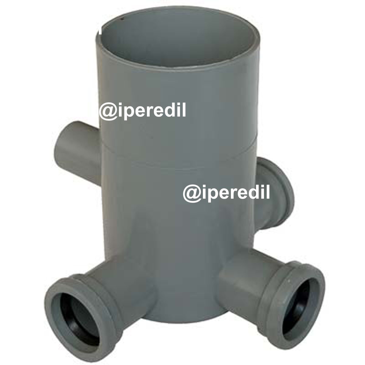 POZZETTO WC SCARICO 3 INGRESSI + 1 USCITA PP GRIGIO MM 40 H.MM 120