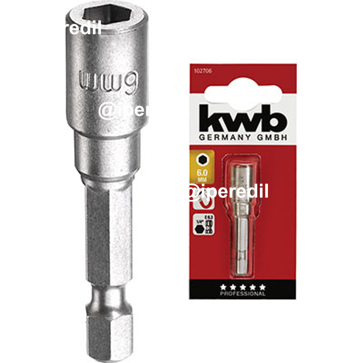 INSERTO A BUSSOLA ESAGONALE X AVVITATORE EINHELL MAGNETICO MM 10X50