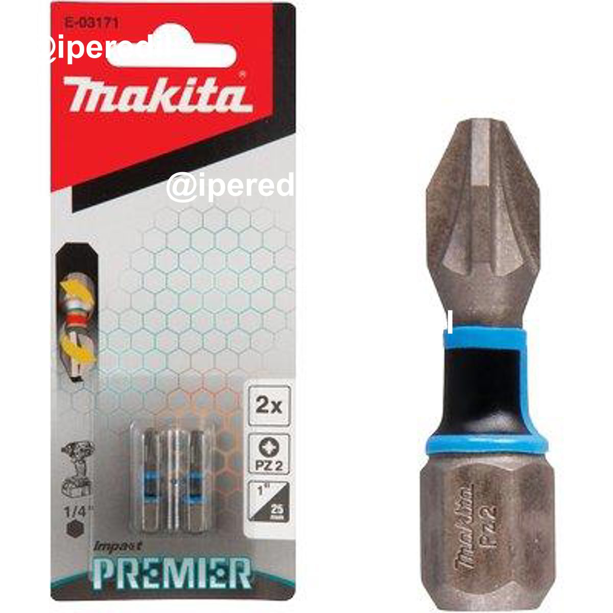 INSERTO CROCE POZIDRIV X AVVITATORE IMPULSI MAKITA PZXMM 2X25 CF=PZ 2