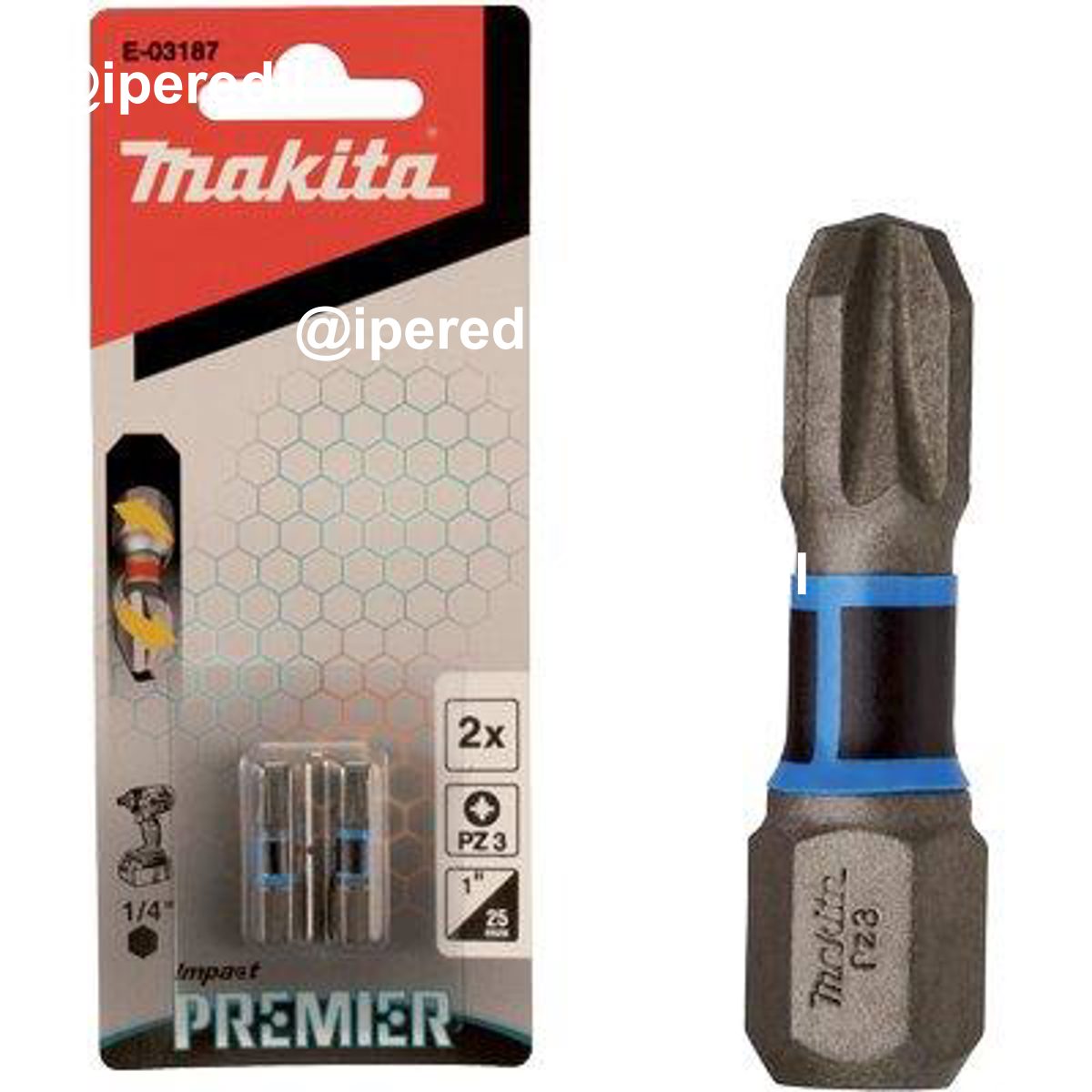 INSERTO CROCE POZIDRIV X AVVITATORE IMPULSI MAKITA PZXMM 3X25 CF=PZ 2
