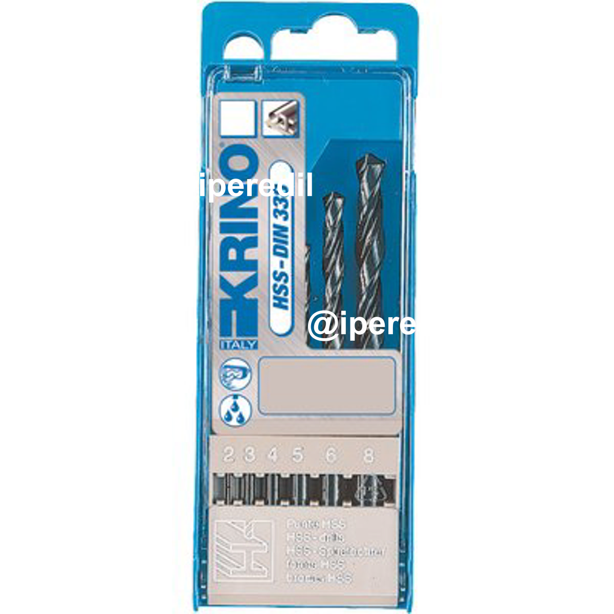 PUNTA TRAPANO HSS RULLATA ASTUCCIO KRINO MM 2,0/8,0 CF=PZ 6 - 07937365