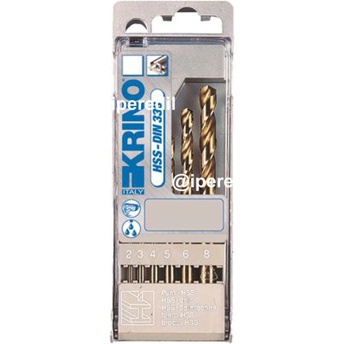 PUNTA TRAPANO HSS COBALTO 5% ASTUCCIO KRINO MM 2,0/8,0 CF=PZ 6 - 07937367