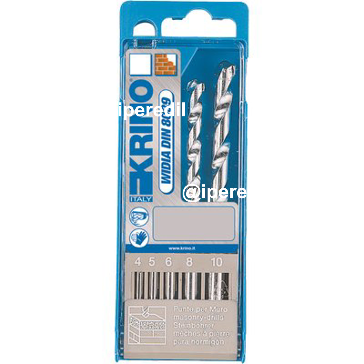 PUNTA TRAPANO WIDIA STANDARD 03001 ASTUCCIO KRINO MM 4,0/10,0 CF=PZ 5