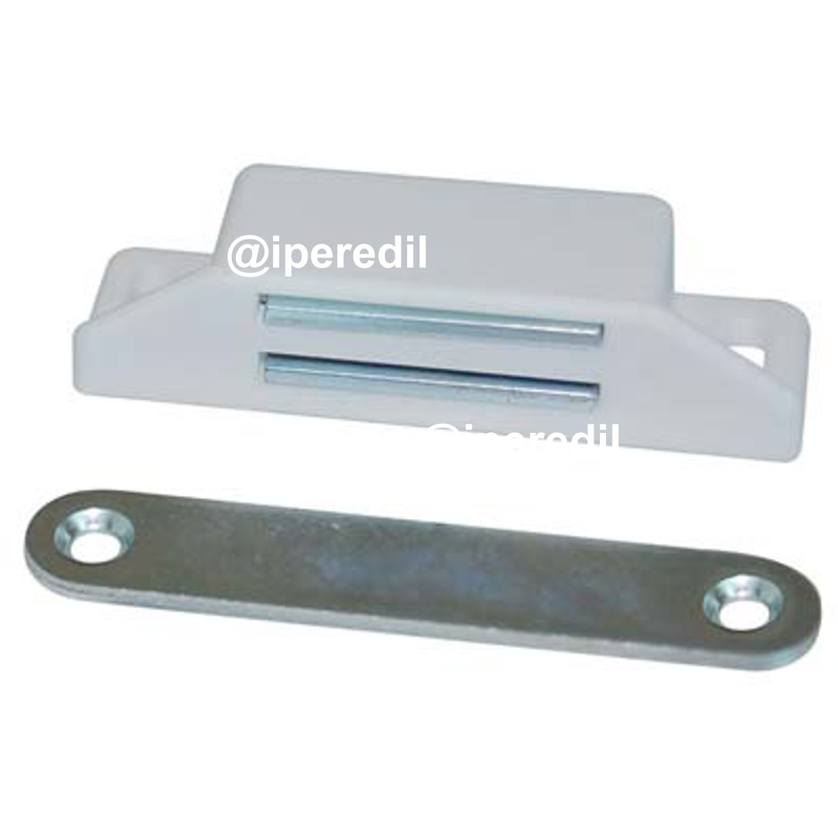 CRICCHETTO MAGNETICO SPORTELLI 658 MM 65X19 H.MM 15 KG 8 + INCONTRO BIANCO