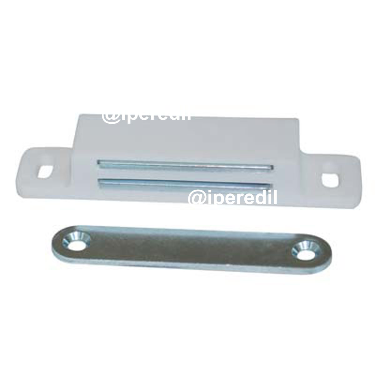 CRICCHETTO MAGNETICO SPORTELLI 652 MM 87X18 H.MM 15 KG 12 + INCONTRO BIANCO