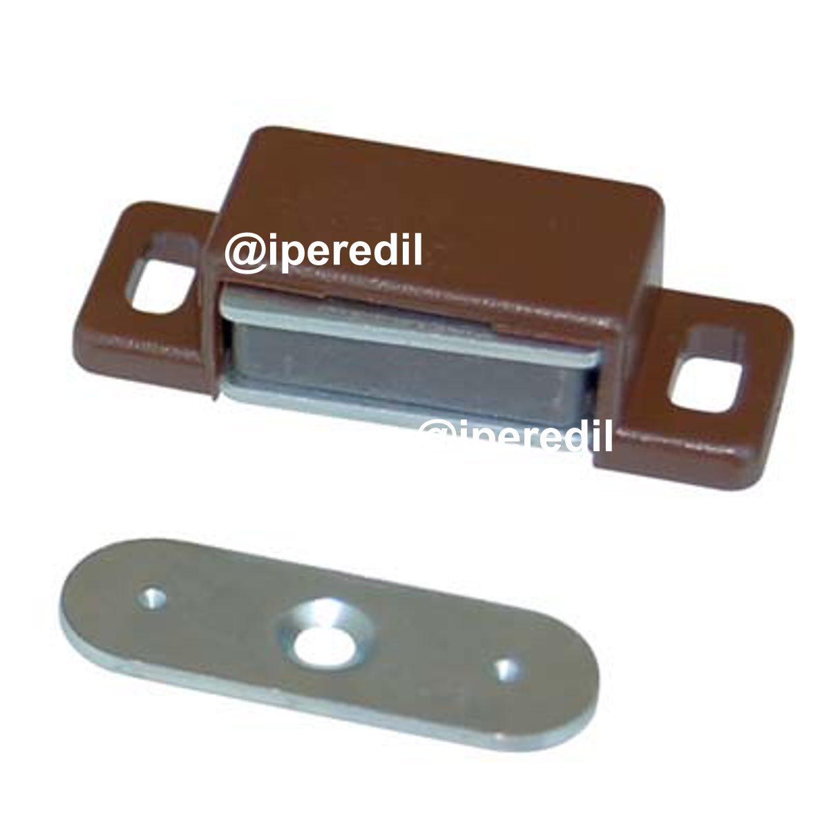 CRICCHETTO MAGNETICO SPORTELLI 306 MM 48 H.MM 15 KG 6 + INCONTRO MARRONE