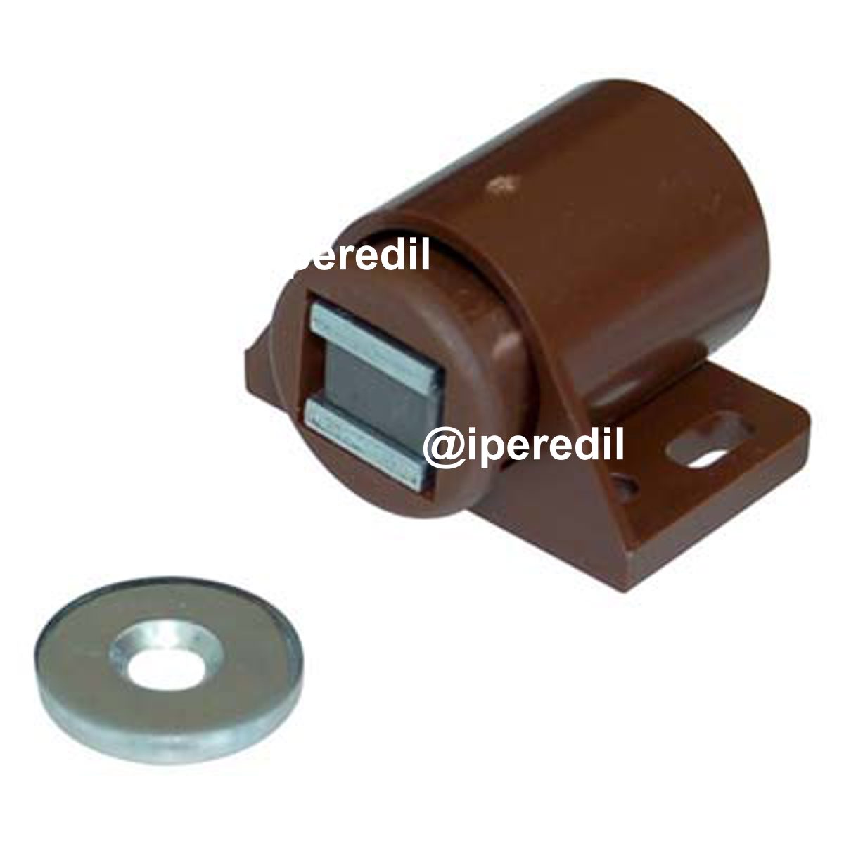 CRICCHETTO MAGNETICO SPORTELLI 640 MM 30X30 H.MM 19 KG 6 + INCONTRO MARRONE