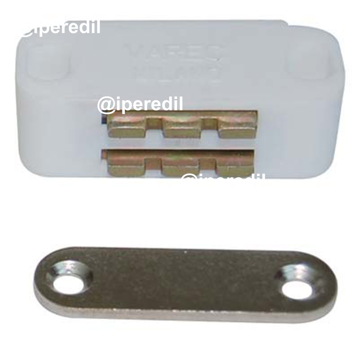 CRICCHETTO MAGNETICO SPORTELLI UC14 VAREC MM 45 H.MM 20 KG 7 + INCONTRO BIANCO